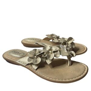 B.O.C., Born Concept Adie, Cream Leather Flip Flop women's 7